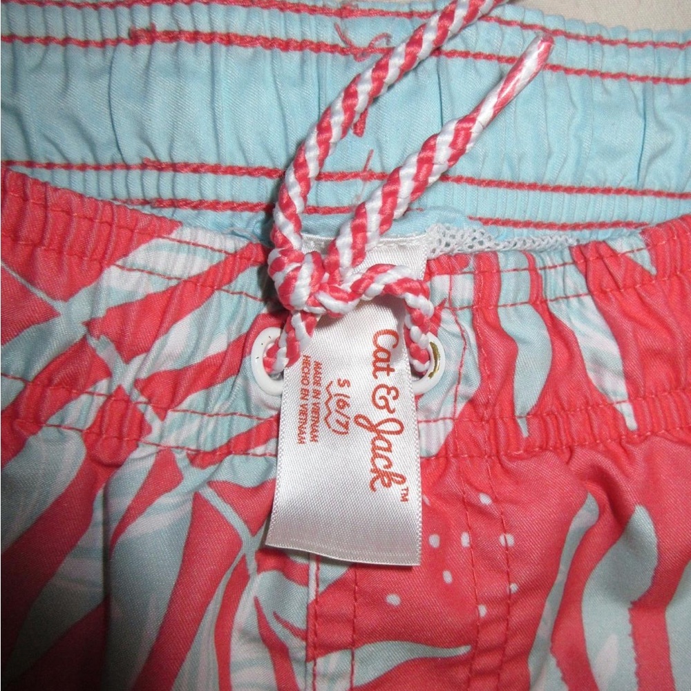 Cat & Jack Kids Swim Shorts - Pink and Blue